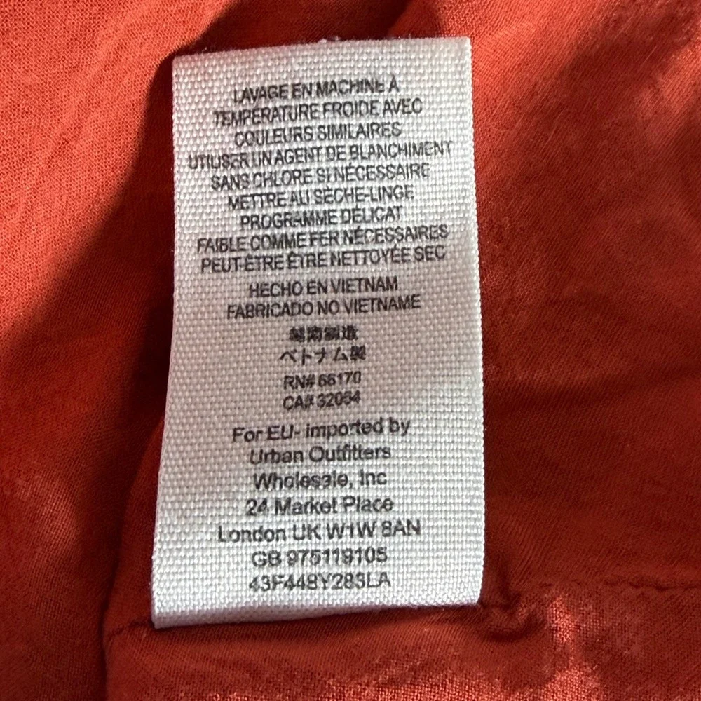Free‎ People Sundown Orange Aztec Tribal Print T-Back Babydoll Mini Dress Medium